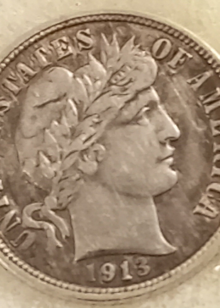 1913-Philadelphia-Barber-Dime.-My-1-St-Real-Coin!